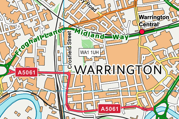 WA1 1UH map - OS VectorMap District (Ordnance Survey)