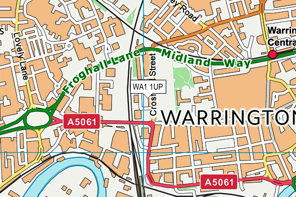 WA1 1UP map - OS VectorMap District (Ordnance Survey)
