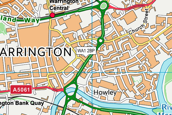 WA1 2BP map - OS VectorMap District (Ordnance Survey)