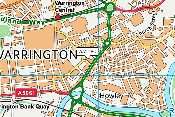 WA1 2BQ map - OS VectorMap District (Ordnance Survey)