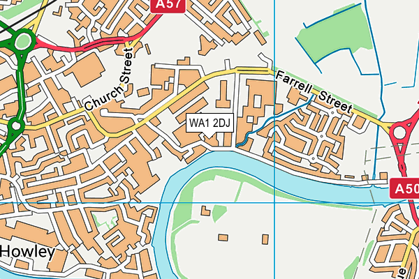 WA1 2DJ map - OS VectorMap District (Ordnance Survey)