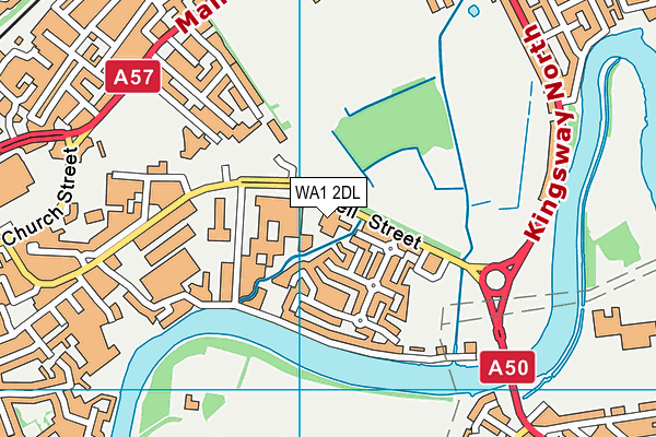 WA1 2DL map - OS VectorMap District (Ordnance Survey)