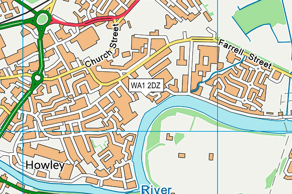WA1 2DZ map - OS VectorMap District (Ordnance Survey)