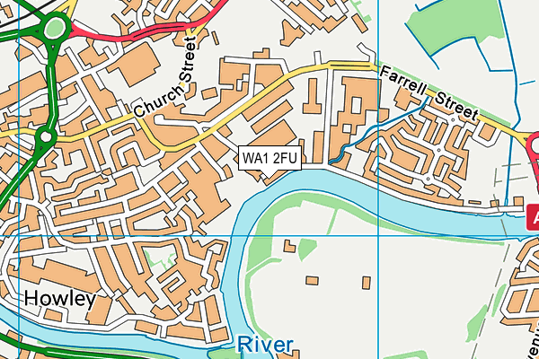 WA1 2FU map - OS VectorMap District (Ordnance Survey)
