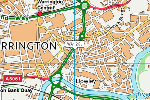 WA1 2GL map - OS VectorMap District (Ordnance Survey)