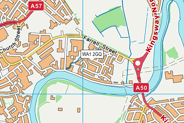 WA1 2GQ map - OS VectorMap District (Ordnance Survey)