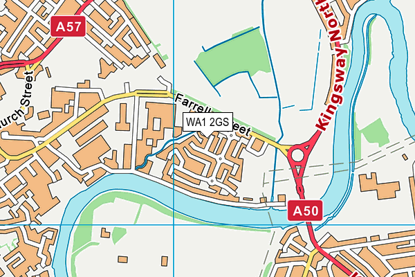 WA1 2GS map - OS VectorMap District (Ordnance Survey)