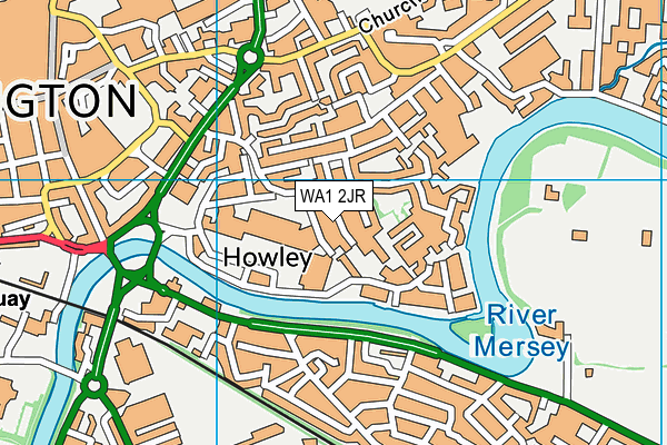 WA1 2JR map - OS VectorMap District (Ordnance Survey)