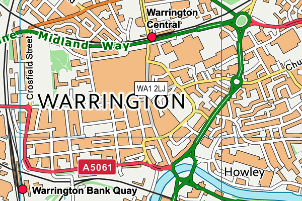 WA1 2LJ map - OS VectorMap District (Ordnance Survey)