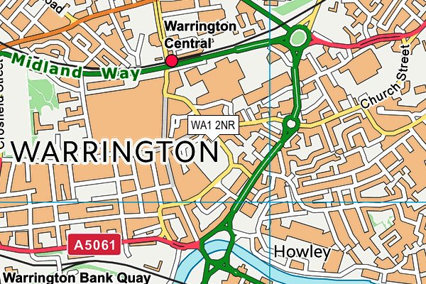 WA1 2NR map - OS VectorMap District (Ordnance Survey)