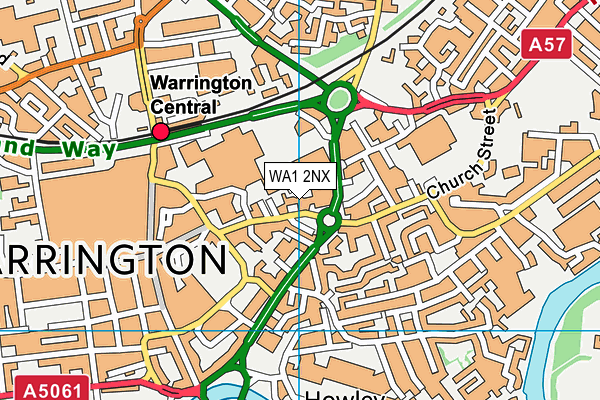 WA1 2NX map - OS VectorMap District (Ordnance Survey)