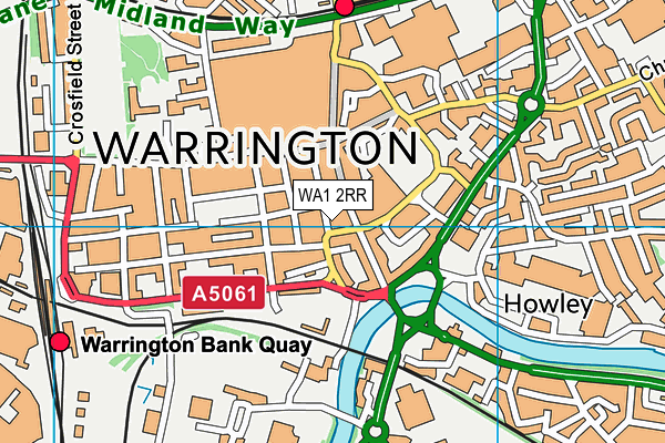 WA1 2RR map - OS VectorMap District (Ordnance Survey)