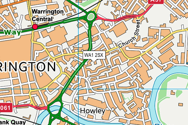 WA1 2SX map - OS VectorMap District (Ordnance Survey)