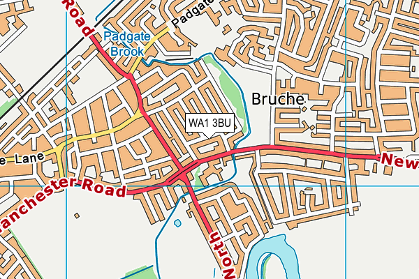 WA1 3BU map - OS VectorMap District (Ordnance Survey)