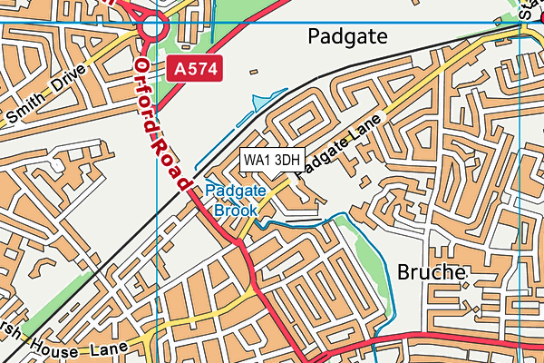WA1 3DH map - OS VectorMap District (Ordnance Survey)
