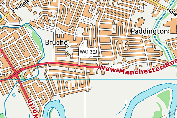 WA1 3EJ map - OS VectorMap District (Ordnance Survey)