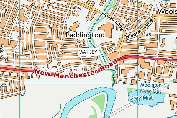 WA1 3EY map - OS VectorMap District (Ordnance Survey)