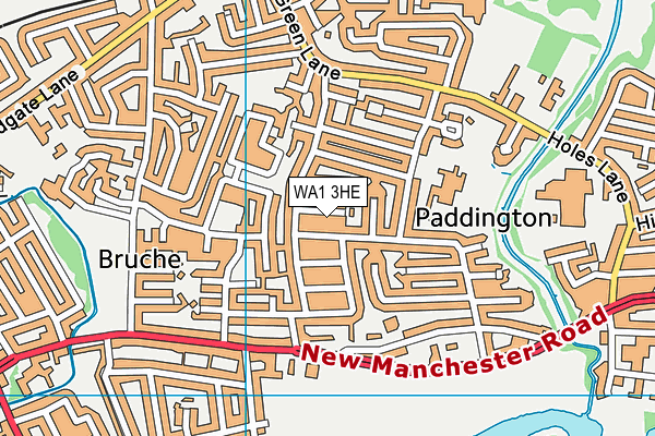 WA1 3HE map - OS VectorMap District (Ordnance Survey)