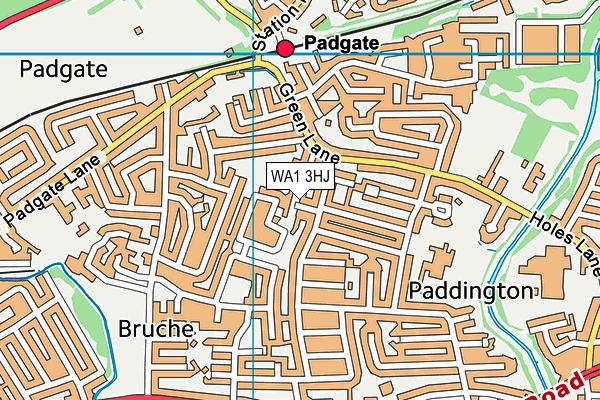 WA1 3HJ map - OS VectorMap District (Ordnance Survey)