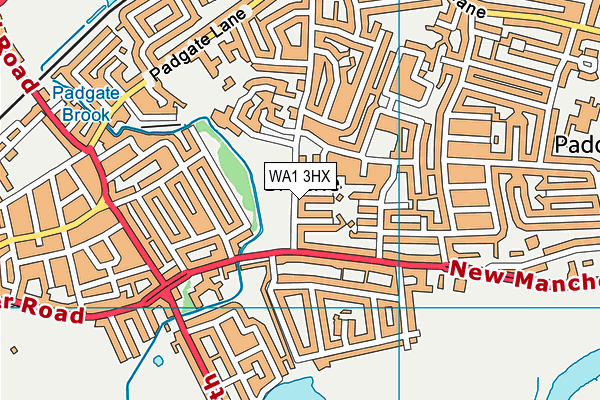 WA1 3HX map - OS VectorMap District (Ordnance Survey)