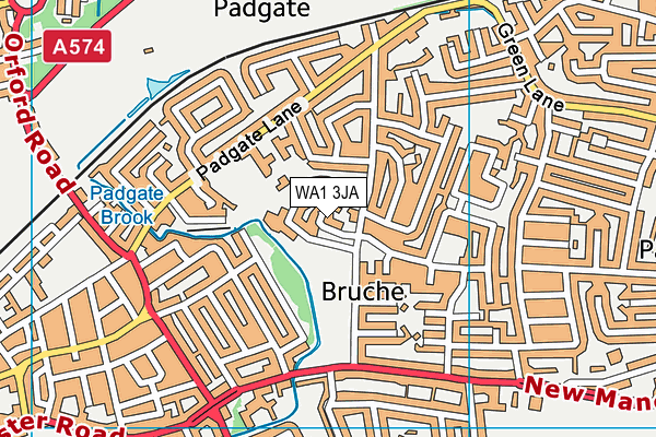 WA1 3JA map - OS VectorMap District (Ordnance Survey)