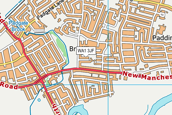 WA1 3JF map - OS VectorMap District (Ordnance Survey)