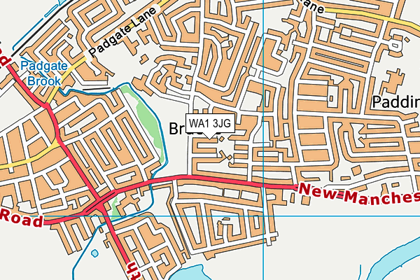 WA1 3JG map - OS VectorMap District (Ordnance Survey)