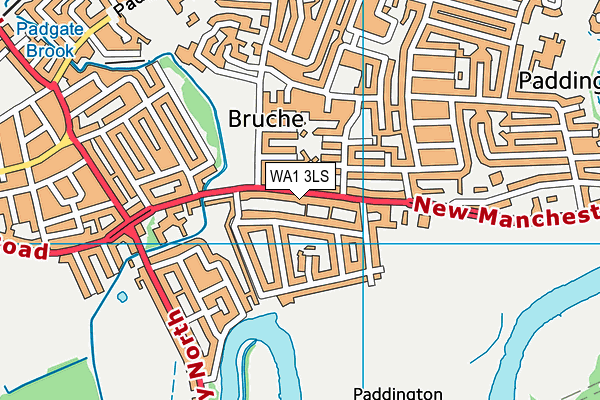 WA1 3LS map - OS VectorMap District (Ordnance Survey)