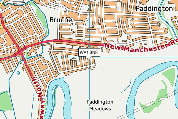 WA1 3NE map - OS VectorMap District (Ordnance Survey)