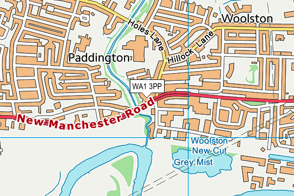 WA1 3PP map - OS VectorMap District (Ordnance Survey)