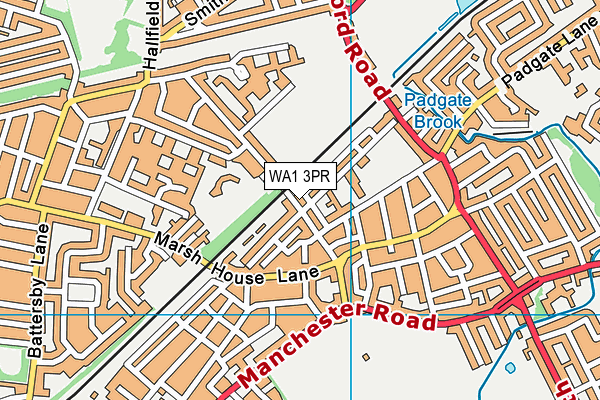 WA1 3PR map - OS VectorMap District (Ordnance Survey)