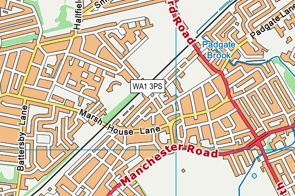 WA1 3PS map - OS VectorMap District (Ordnance Survey)