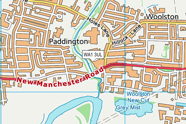 WA1 3UL map - OS VectorMap District (Ordnance Survey)