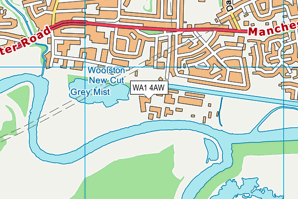 WA1 4AW map - OS VectorMap District (Ordnance Survey)