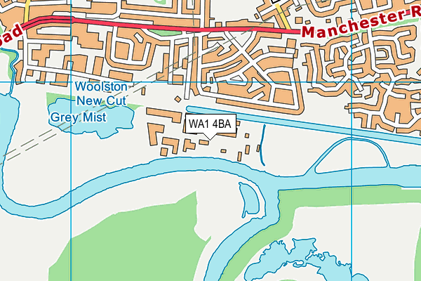 WA1 4BA map - OS VectorMap District (Ordnance Survey)