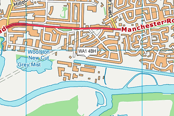 WA1 4BH map - OS VectorMap District (Ordnance Survey)