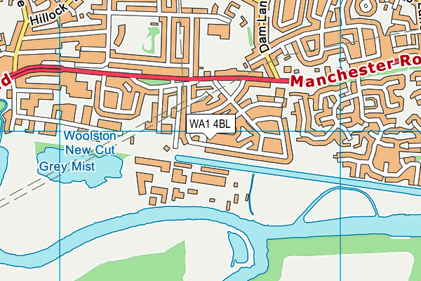 WA1 4BL map - OS VectorMap District (Ordnance Survey)