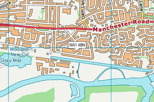 WA1 4BN map - OS VectorMap District (Ordnance Survey)