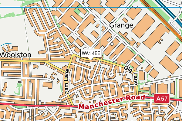 WA1 4EE map - OS VectorMap District (Ordnance Survey)
