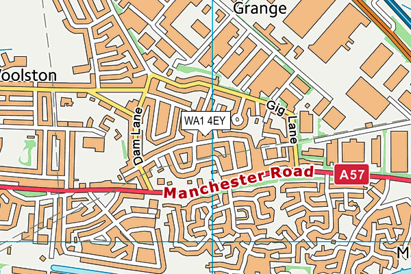 WA1 4EY map - OS VectorMap District (Ordnance Survey)