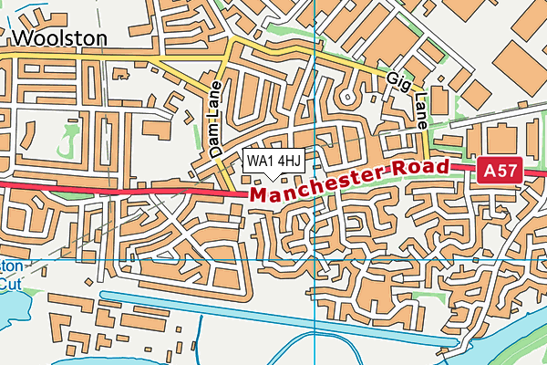 WA1 4HJ map - OS VectorMap District (Ordnance Survey)