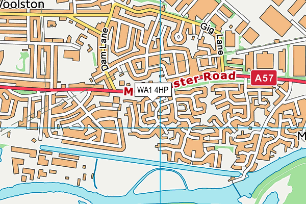 WA1 4HP map - OS VectorMap District (Ordnance Survey)