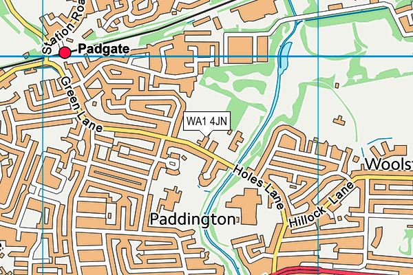 Padgate Hall Business Centre map (WA1 4JN) - OS VectorMap District (Ordnance Survey)