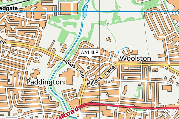 WA1 4LP map - OS VectorMap District (Ordnance Survey)