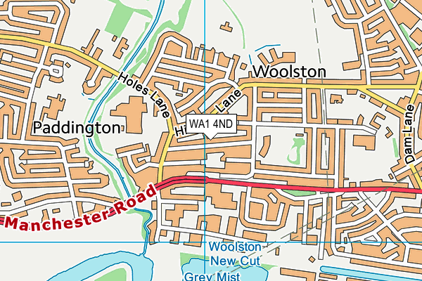 WA1 4ND map - OS VectorMap District (Ordnance Survey)