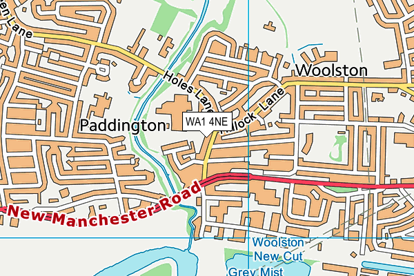 WA1 4NE map - OS VectorMap District (Ordnance Survey)