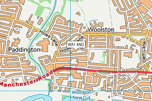 WA1 4NQ map - OS VectorMap District (Ordnance Survey)