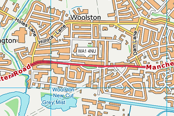 WA1 4NU map - OS VectorMap District (Ordnance Survey)