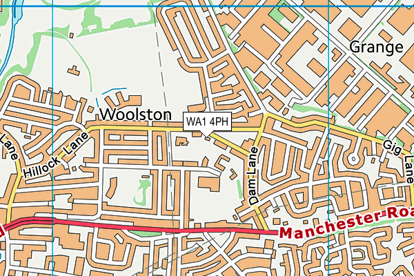 WA1 4PH map - OS VectorMap District (Ordnance Survey)