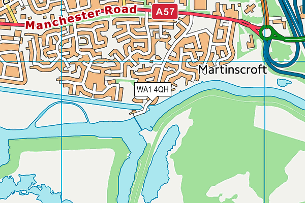 WA1 4QH map - OS VectorMap District (Ordnance Survey)